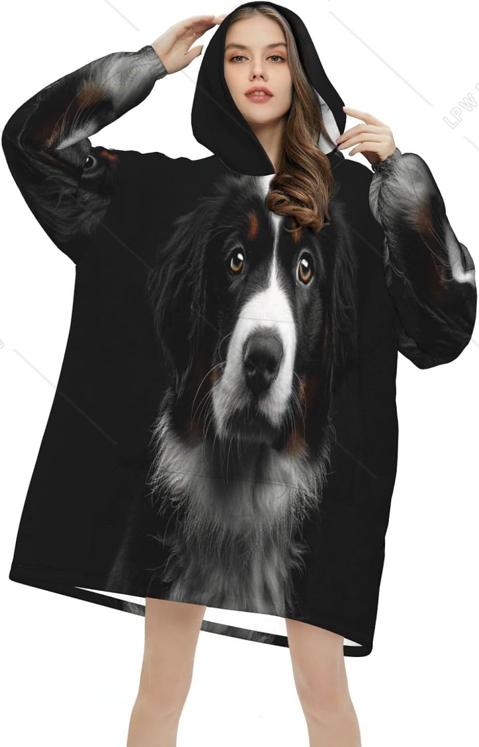 Bernese Mountain Dog Wearable  - Sherpa Hoodie Fleece review and price