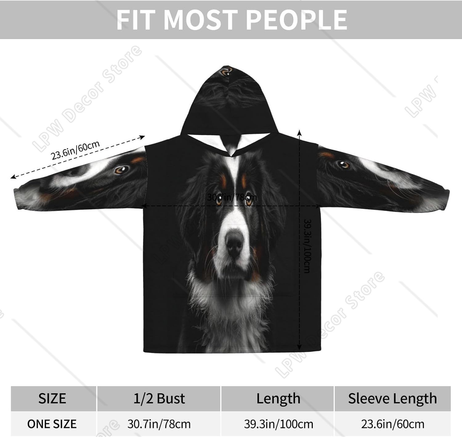 Bernese Mountain Dog Wearable  - Sherpa Hoodie Fleece review and price