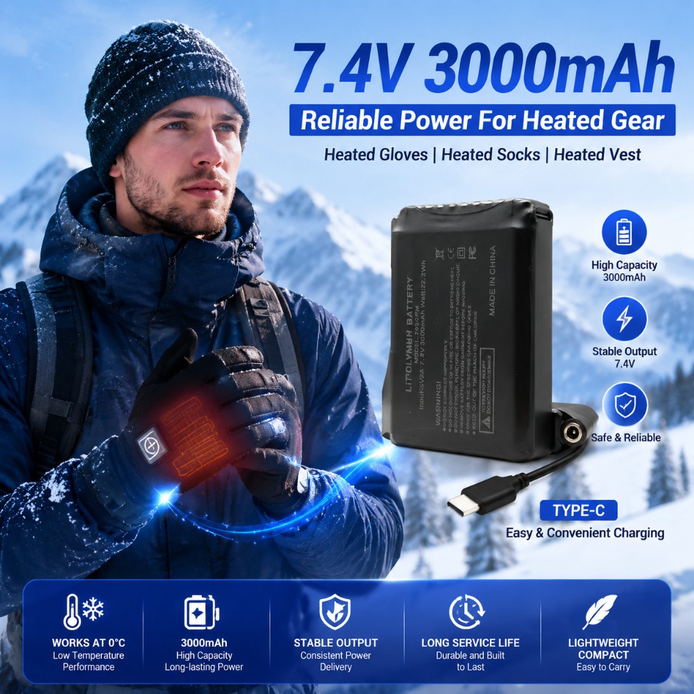 7.4V 3000mah Heated Gloves Bat - Heated Vest Battery review and price
